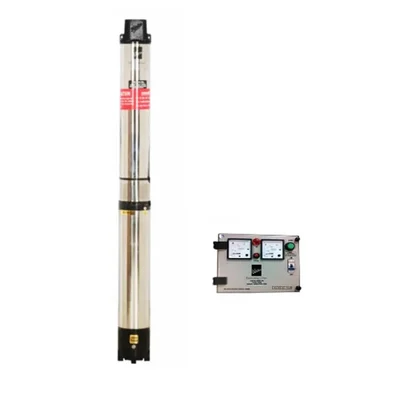 Kirloskar 1HP 15 Stage 3" 1Phase Water Filled Borewell Submersible Pump With CP, 203ft Head - 1 Year Warranty(KS3D-1015)